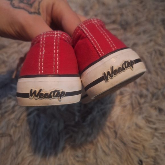 Kids Red Canvas Sneakers - Picture 3 of 5